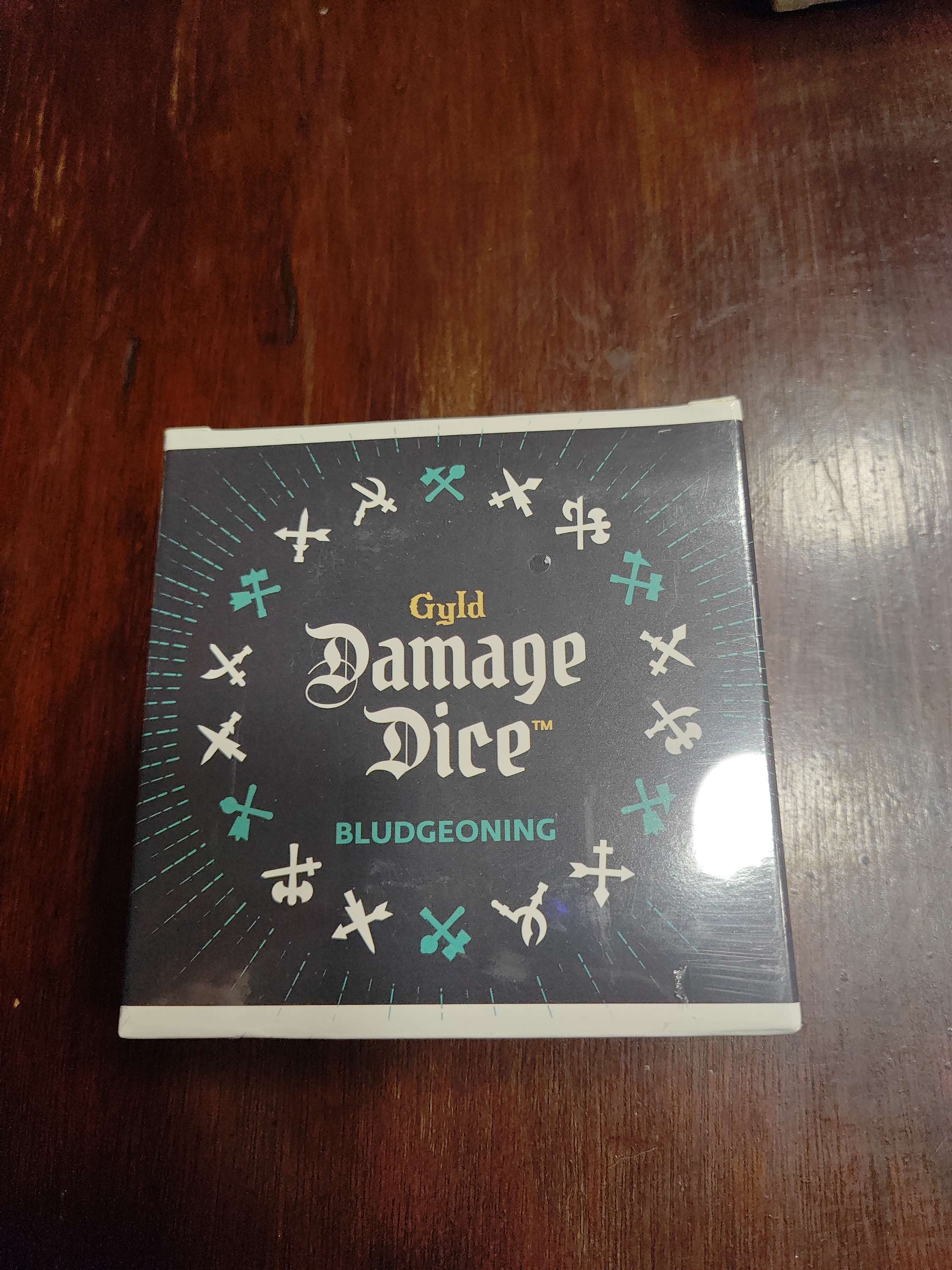 Bludgeoning Damage - Acrylic, Marble/Teal (14)