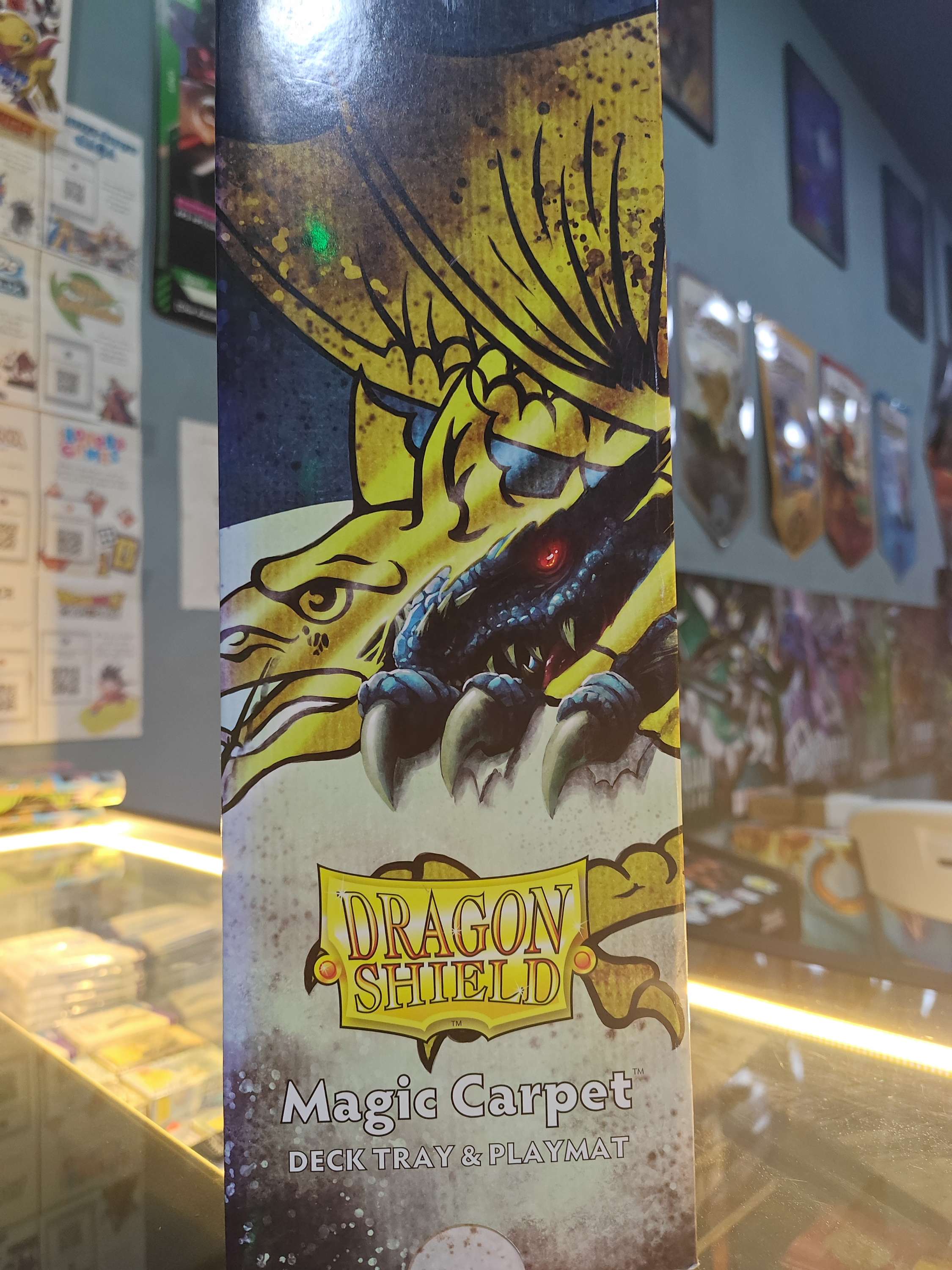Dragón shield Magic Carpet Deck tray-Playmat blue