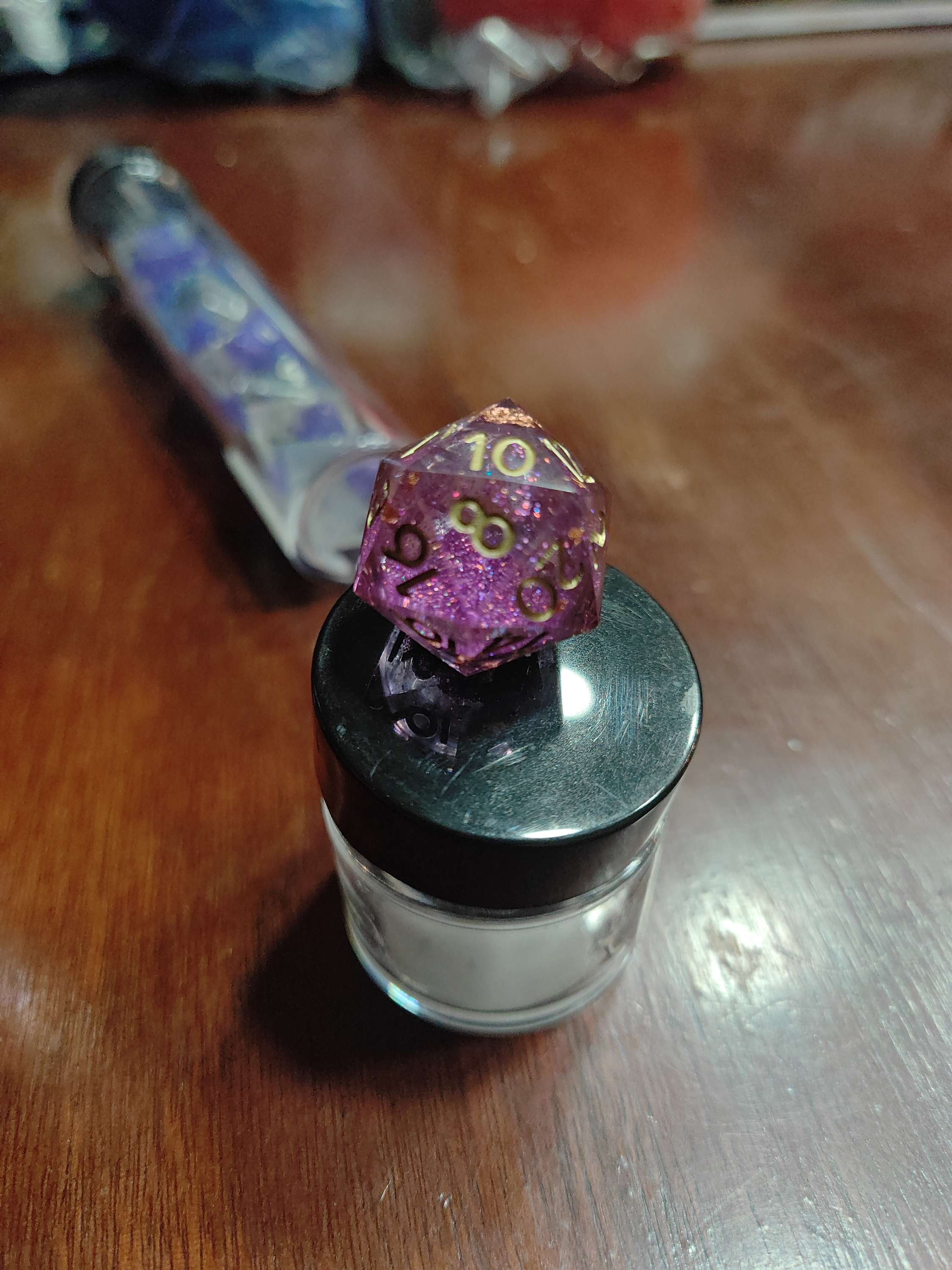 Individual D20 Elixir Liquid Core Dice: Aether Abstract