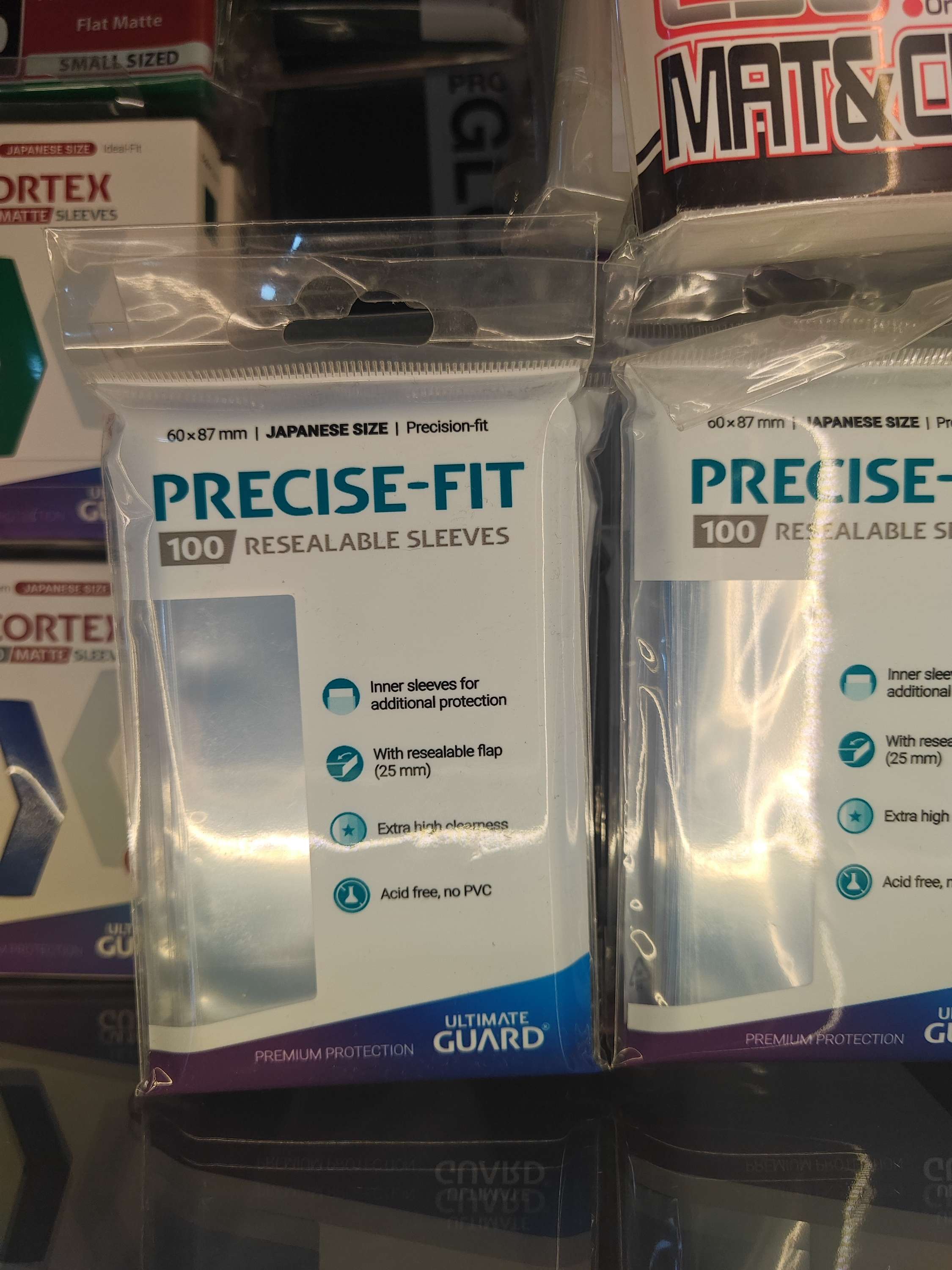 Precise fit 100 resealable sleeves JAPANESE