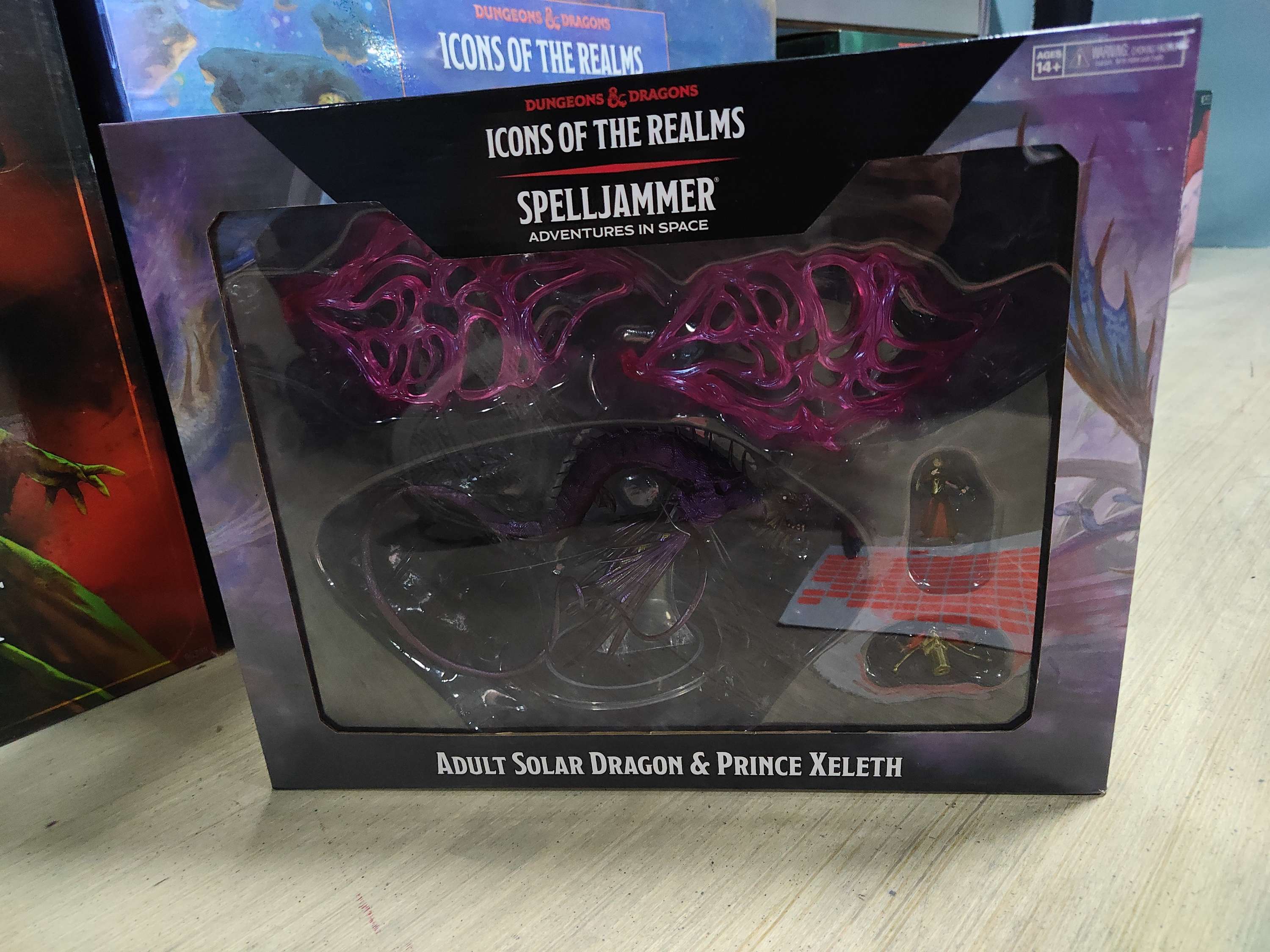 DnD Icons of the Realms Adult solar dragon and Prince Xeleth