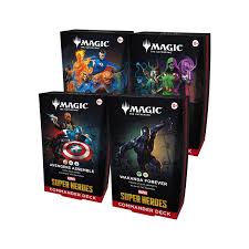 Display (4) MTG: Universes Beyond- Marvel Super Heroes Commander Deck Display