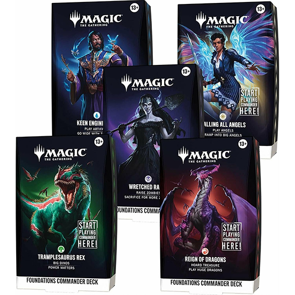 español MTG: Foundations Starter Commander Deck Display (5 Decks)