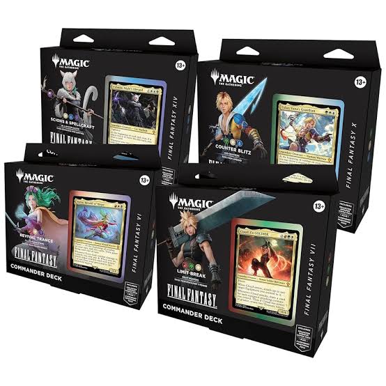 MTG: Universes Beyond- Final 
Fantasy Commander Deck Display (4 decks)